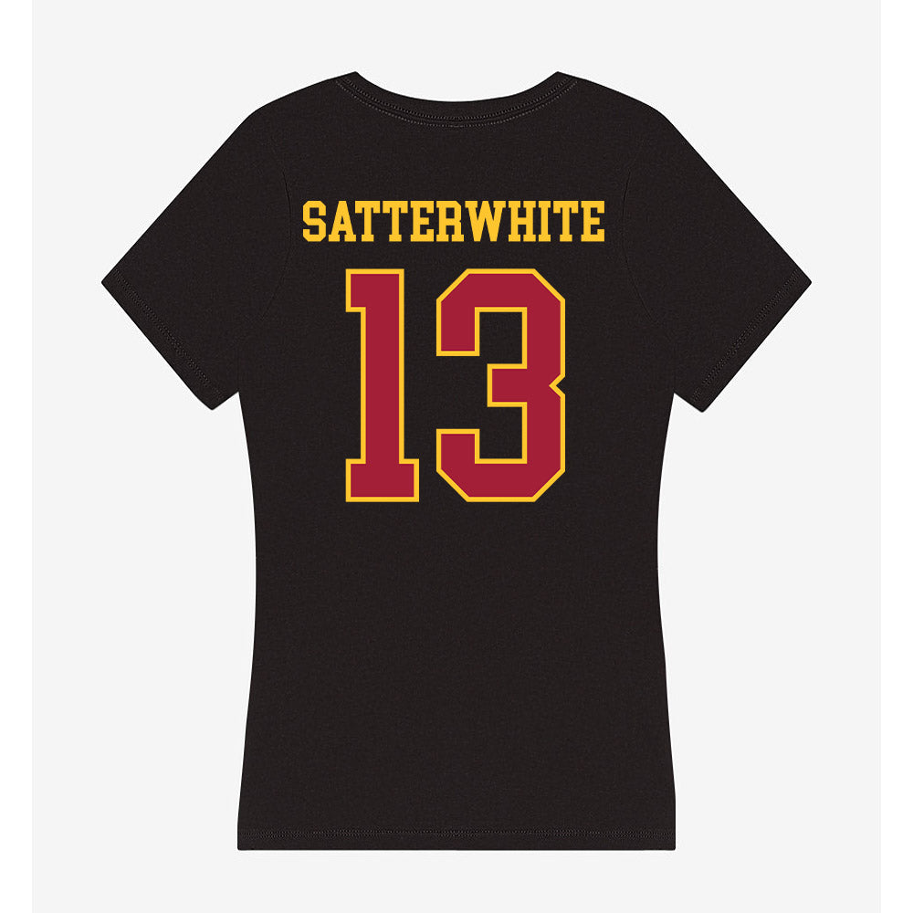 USC - NCAA Beach Volleyball : Bella Satterwhite - Women's V-Neck T-Shirt-1