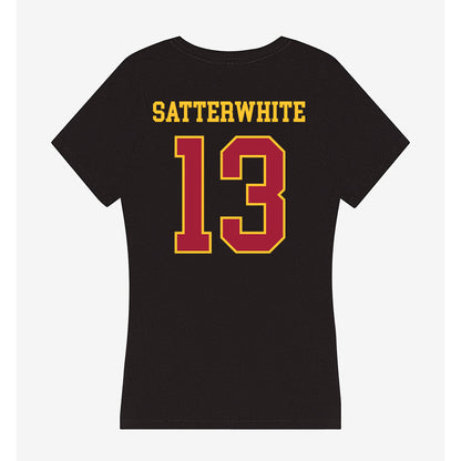 USC - NCAA Beach Volleyball : Bella Satterwhite - Women's V-Neck T-Shirt-1