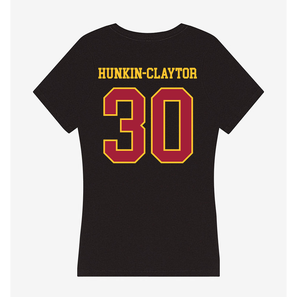 USC - NCAA Men's Basketball : Aaron Hunkin-Claytor - Women's V-Neck T-Shirt-1