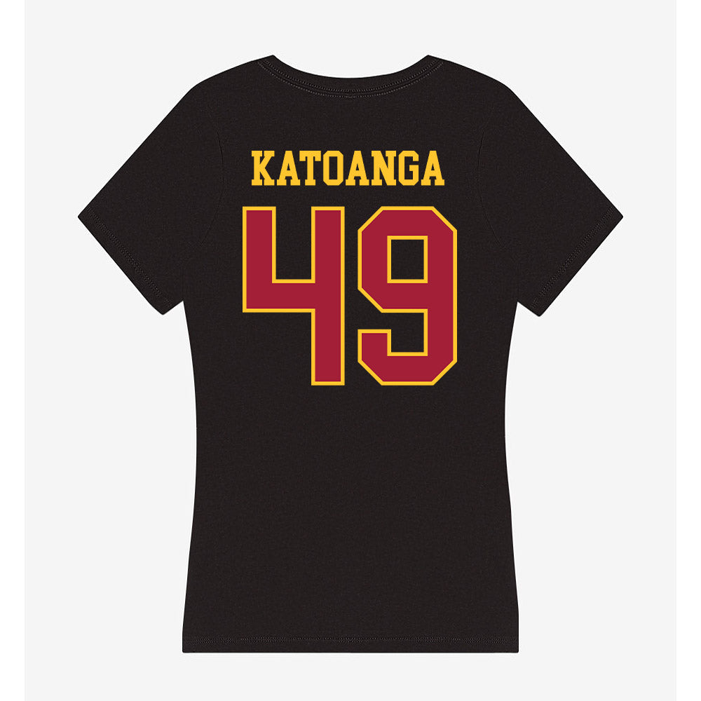 USC - NCAA Football : Simote Katoanga - Women's V-Neck T-Shirt-1