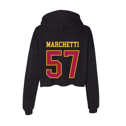 USC - NCAA Football : Roman Marchetti - Women's Crop Fleece Hoodie-1