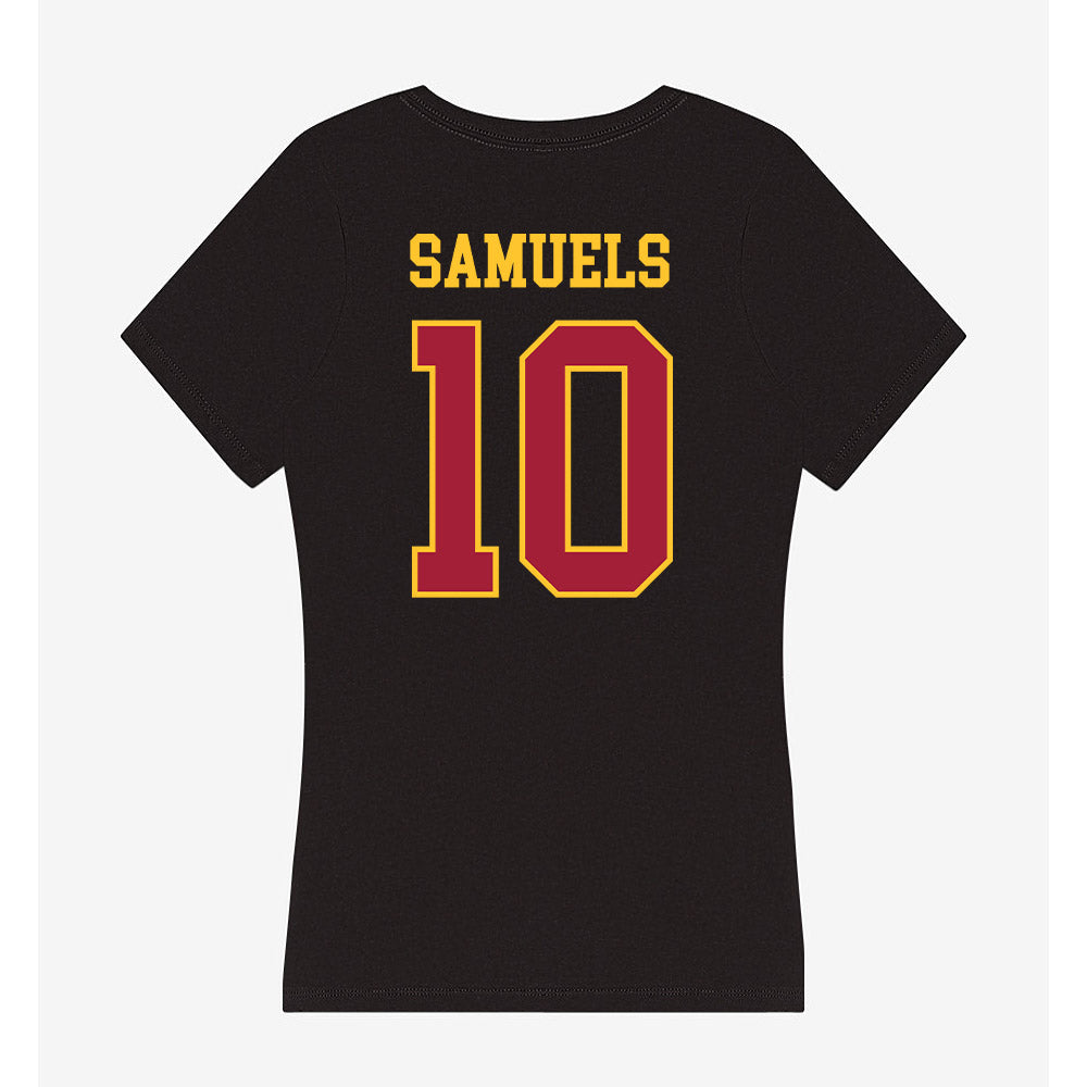 USC - NCAA Women's Basketball : Malia Samuels - Women's V-Neck T-Shirt-1