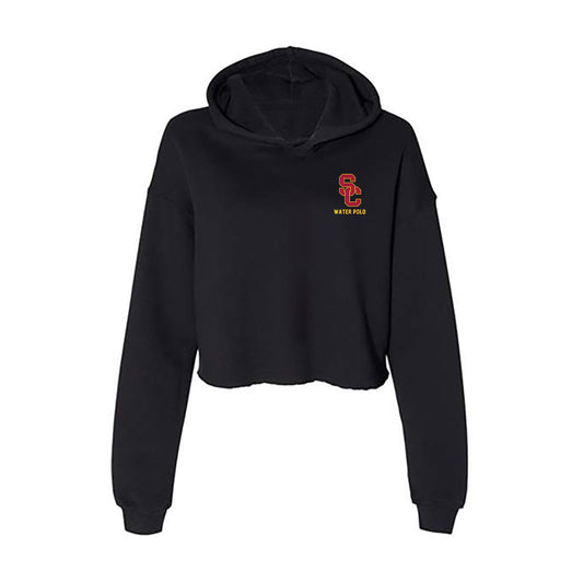 USC - NCAA Men's Water Polo : Taj Whitehead - Women's Crop Fleece Hooded Sweatshirt-0