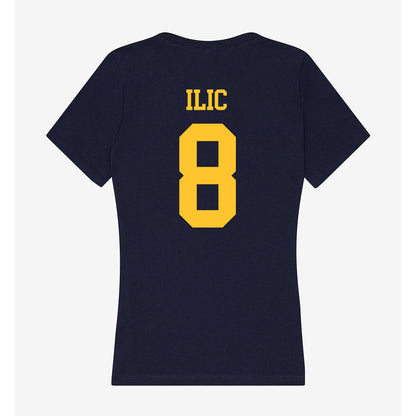 UC Berkeley - NCAA Men's Basketball : Milos Ilic - Classic Shersey Women's V-Neck T-Shirt-1