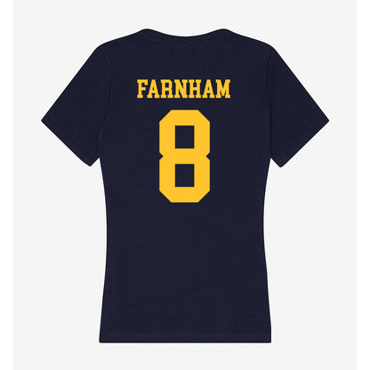 UC Berkeley - NCAA Women's Soccer : morgan farnham - Classic Shersey Women's V-Neck T-Shirt-1