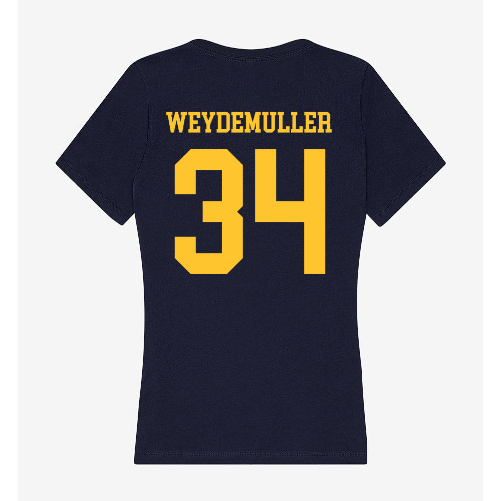 UC Berkeley - NCAA Football : Tobey Weydemuller - Classic Shersey Women's V-Neck T-Shirt-1