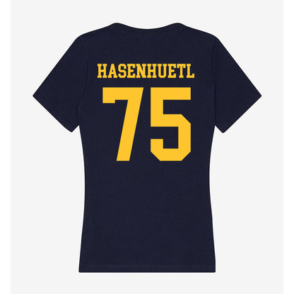 UC Berkeley - NCAA Football : Justin Hasenhuetl - Classic Shersey Women's V-Neck T-Shirt-1