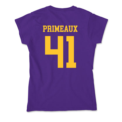 LSU - NCAA Baseball : DJ Primeaux - Soft Style Women’s T-Shirt-1