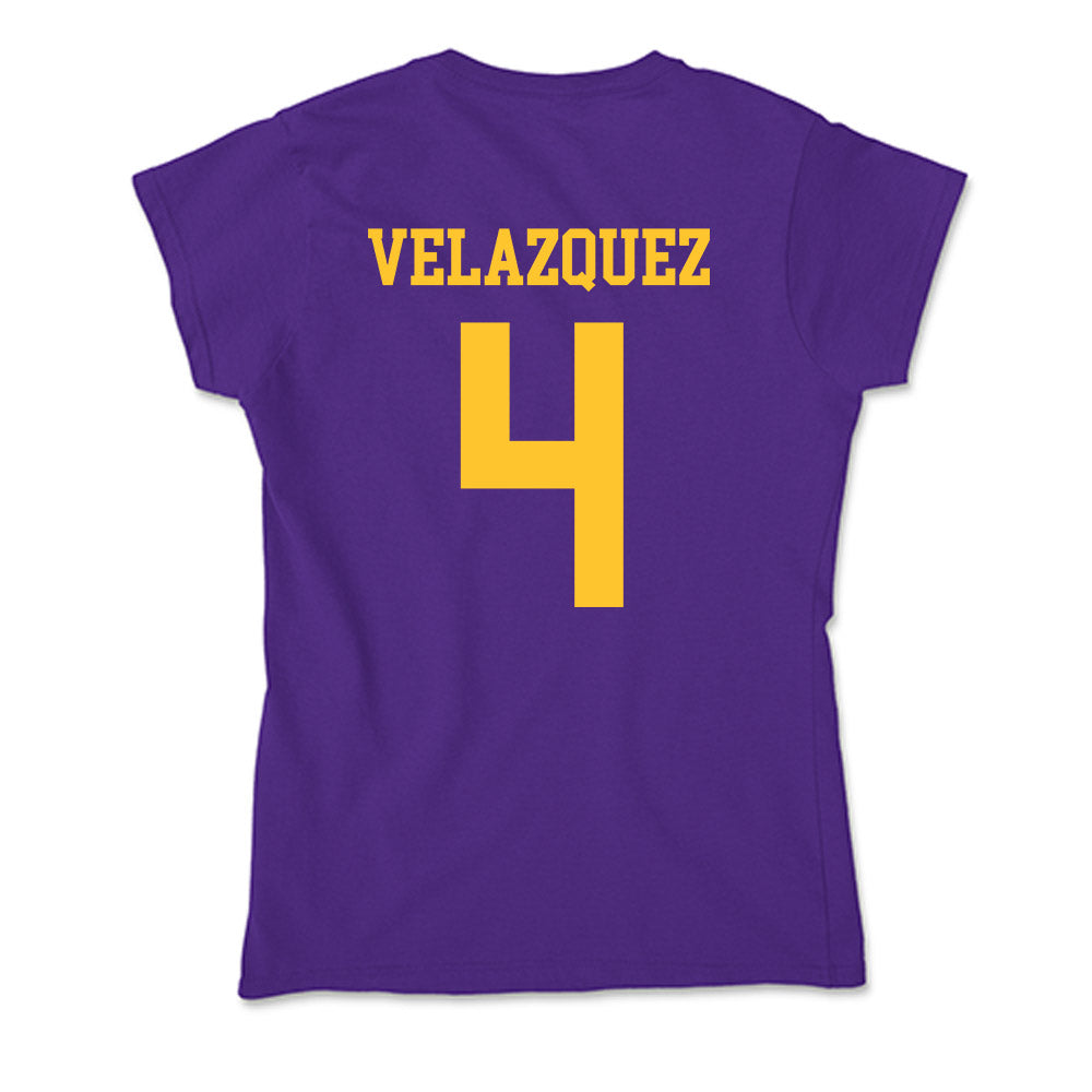 LSU - NCAA Baseball : Diego Velazquez - Soft Style Women’s T-Shirt-1