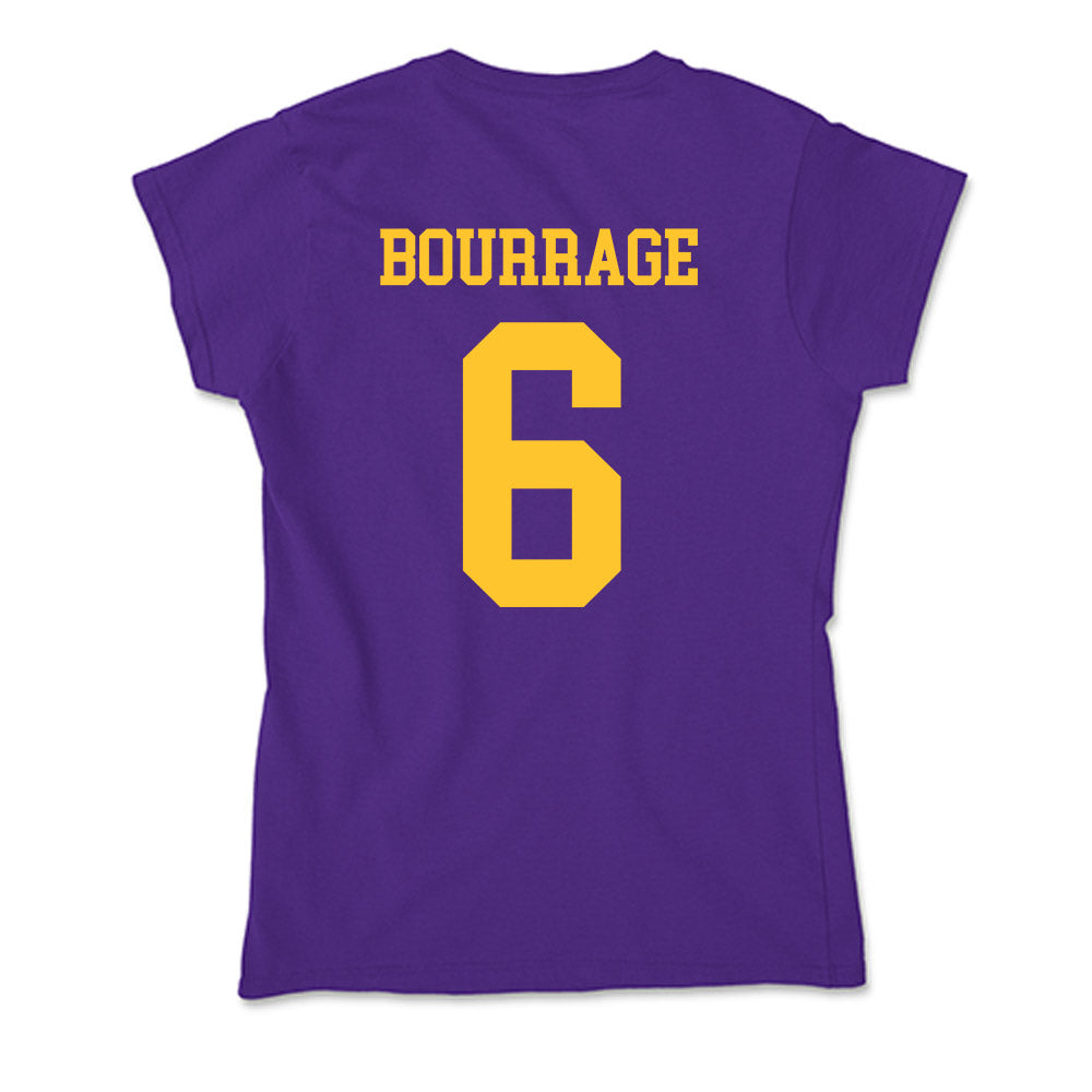 LSU - NCAA Women's Basketball : Divine Bourrage - Soft Style Women’s T-Shirt-1
