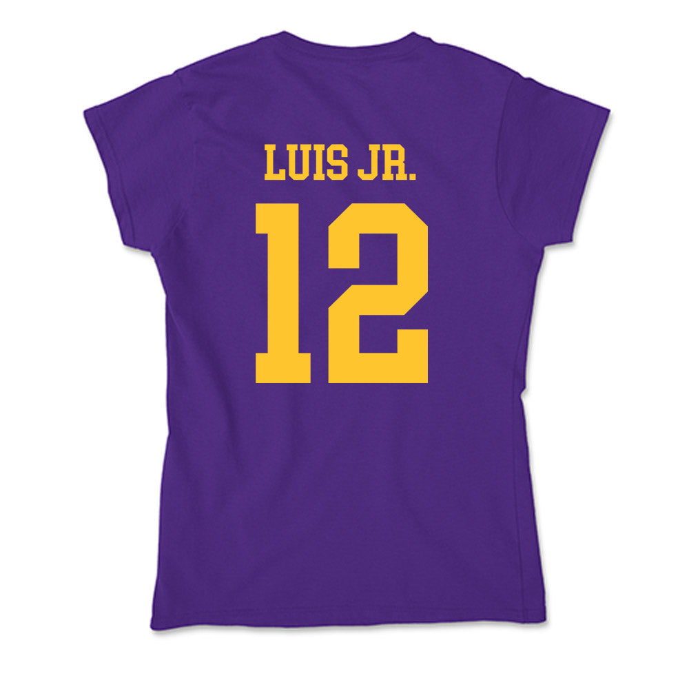 LSU - NCAA Men's Basketball : RJ Luis Jr. - Soft Style Women’s T-Shirt-1