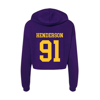 LSU - NCAA Football : Trenton Henderson - Women's Crop Fleece Hooded Sweatshirt-1