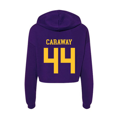 LSU - NCAA Baseball : Trent Caraway - Women's Crop Fleece Hoodie-1