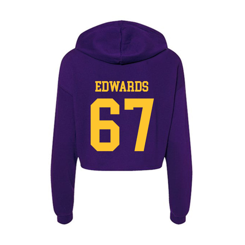 LSU - NCAA Softball : Kylee Edwards - Women's Crop Fleece Hoodie-1
