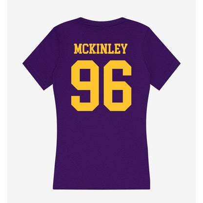 LSU - NCAA Football : Dominick McKinley - Women's V-Neck T-Shirt-1
