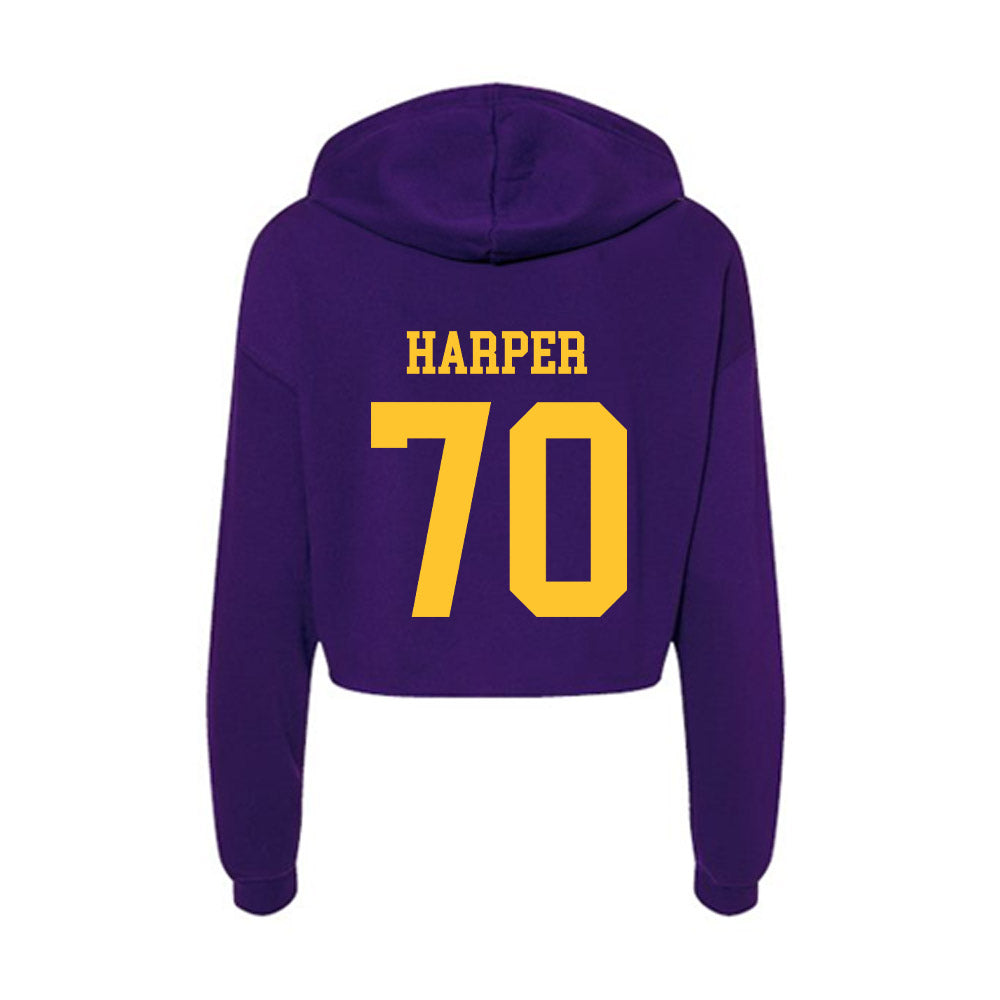 LSU - NCAA Football : Devin Harper - Women's Crop Fleece Hoodie-1