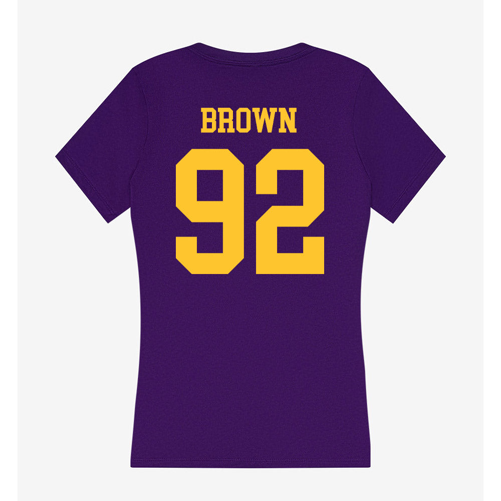 LSU - NCAA Football : Brandon Brown - Women's V-Neck T-Shirt-1