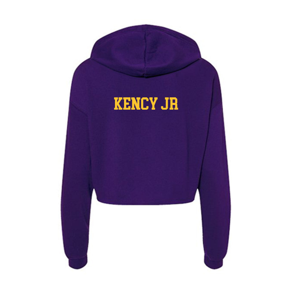 LSU - NCAA Football : David Kency Jr - Women's Crop Fleece Hoodie-1