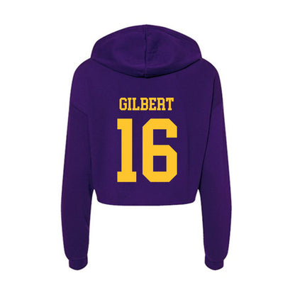 LSU - NCAA Women's Basketball : Kailyn Gilbert - Women's Crop Fleece Hoodie-1