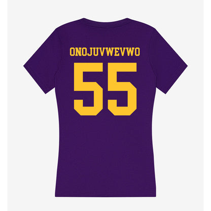 LSU - NCAA Women's Track & Field : Ella Onojuvwevwo - Women's V-Neck T-Shirt-1
