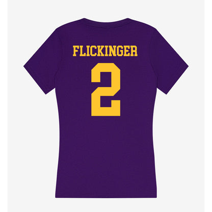 LSU - NCAA Women's Volleyball : Paige Flickinger - Women's V-Neck T-Shirt-1