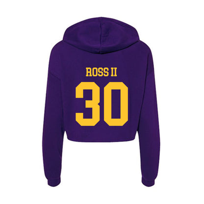 LSU - NCAA Football : Charles Ross II - Women's Crop Fleece Hoodie-1