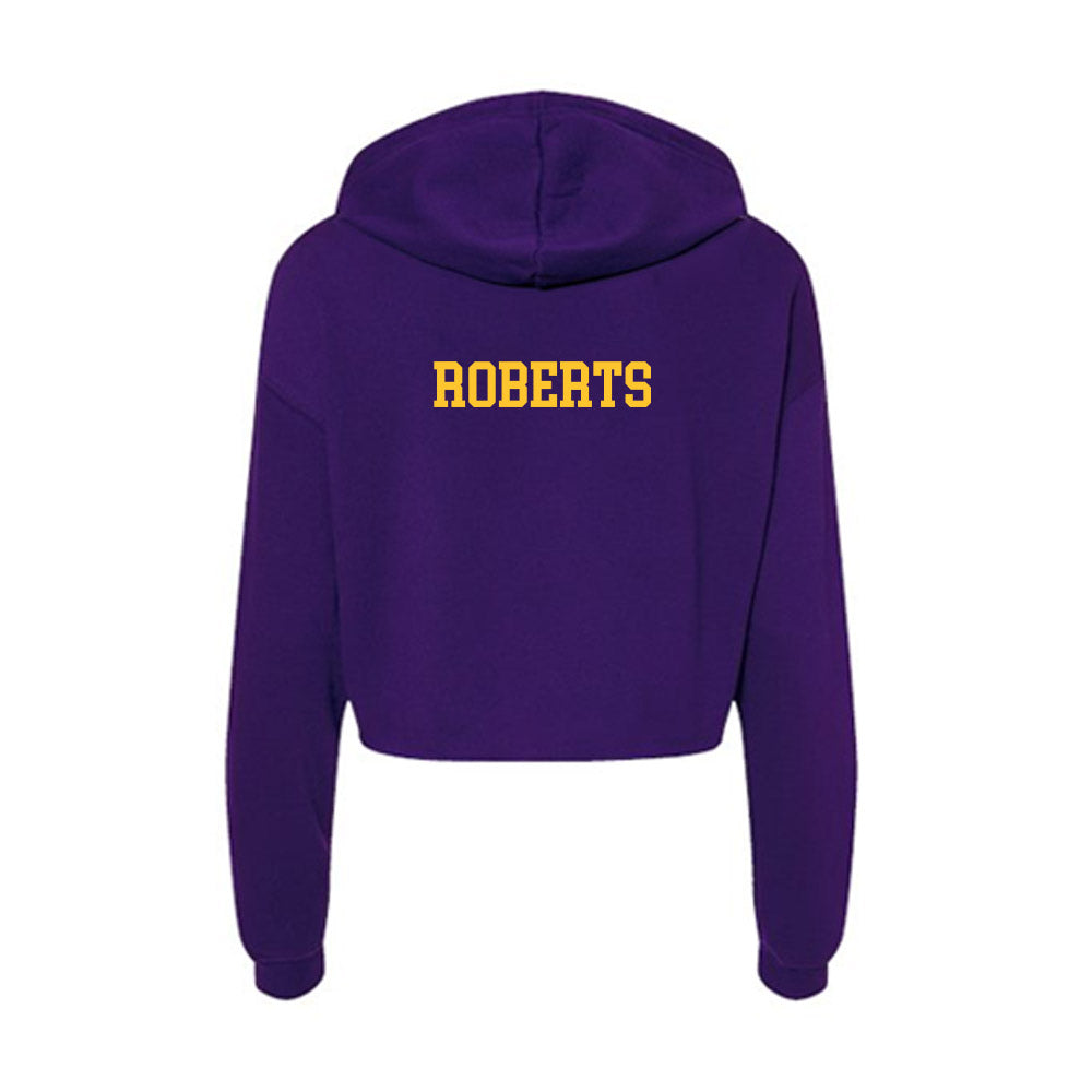 LSU - NCAA Women's Gymnastics : Victoria Roberts - Women's Crop Fleece Hoodie-1
