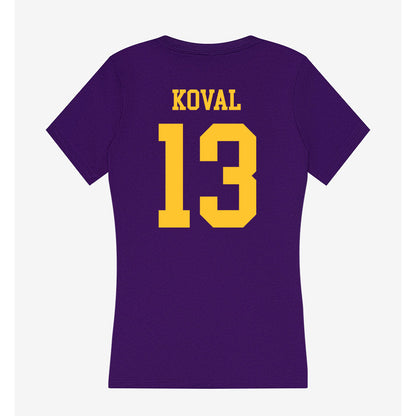 LSU - NCAA Women's Basketball : Kate Koval - Women's V-Neck T-Shirt-1
