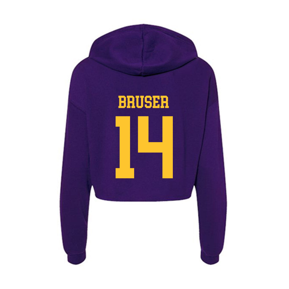 LSU - NCAA Women's Soccer : Annaleigh Bruser - Women's Crop Fleece Hoodie-1