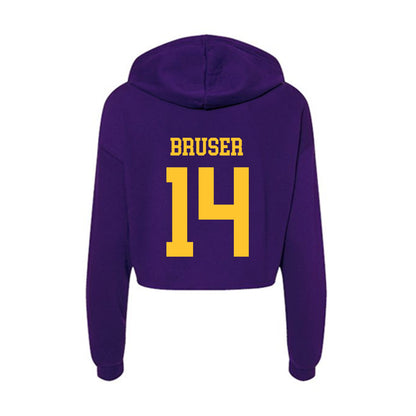 LSU - NCAA Women's Soccer : Annaleigh Bruser - Women's Crop Fleece Hoodie-1