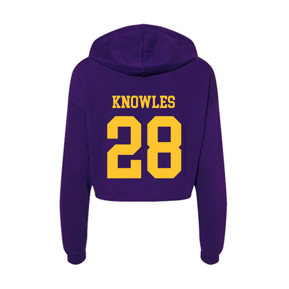 LSU - NCAA Women's Soccer : Brielyn Knowles - Women's Crop Fleece Hoodie-1