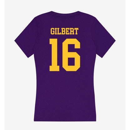 LSU - NCAA Women's Basketball : Kailyn Gilbert - Women's V-Neck T-Shirt-1