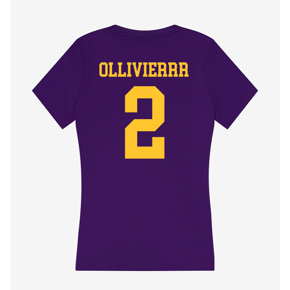 LSU - NCAA Women's Soccer : Jocelyn Ollivierrr - Women's V-Neck T-Shirt-1