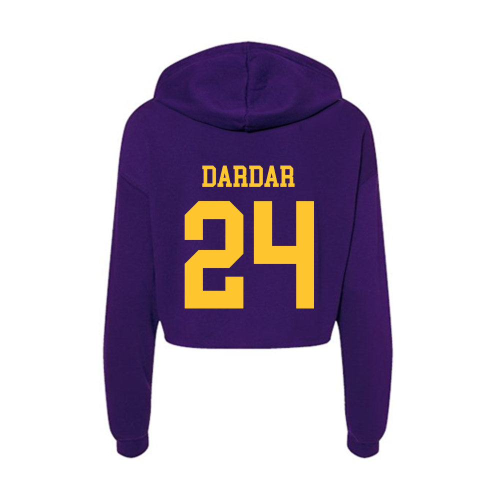 LSU - NCAA Baseball : Seth Dardar - Women's Crop Fleece Hoodie-1