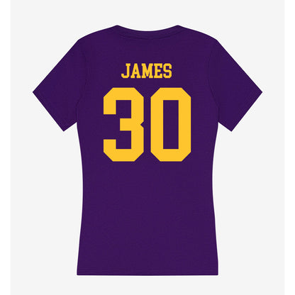 LSU - NCAA Football : Treylan James - Women's V-Neck T-Shirt-1