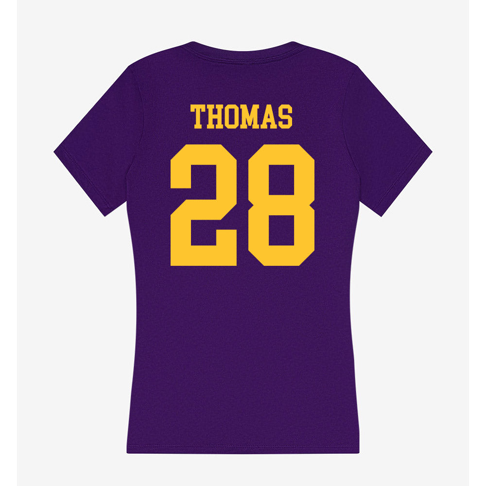 LSU - NCAA Football : Jhase Thomas - Women's V-Neck T-Shirt-1
