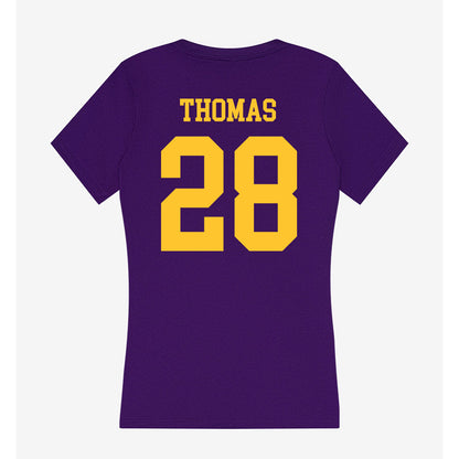 LSU - NCAA Football : Jhase Thomas - Women's V-Neck T-Shirt-1