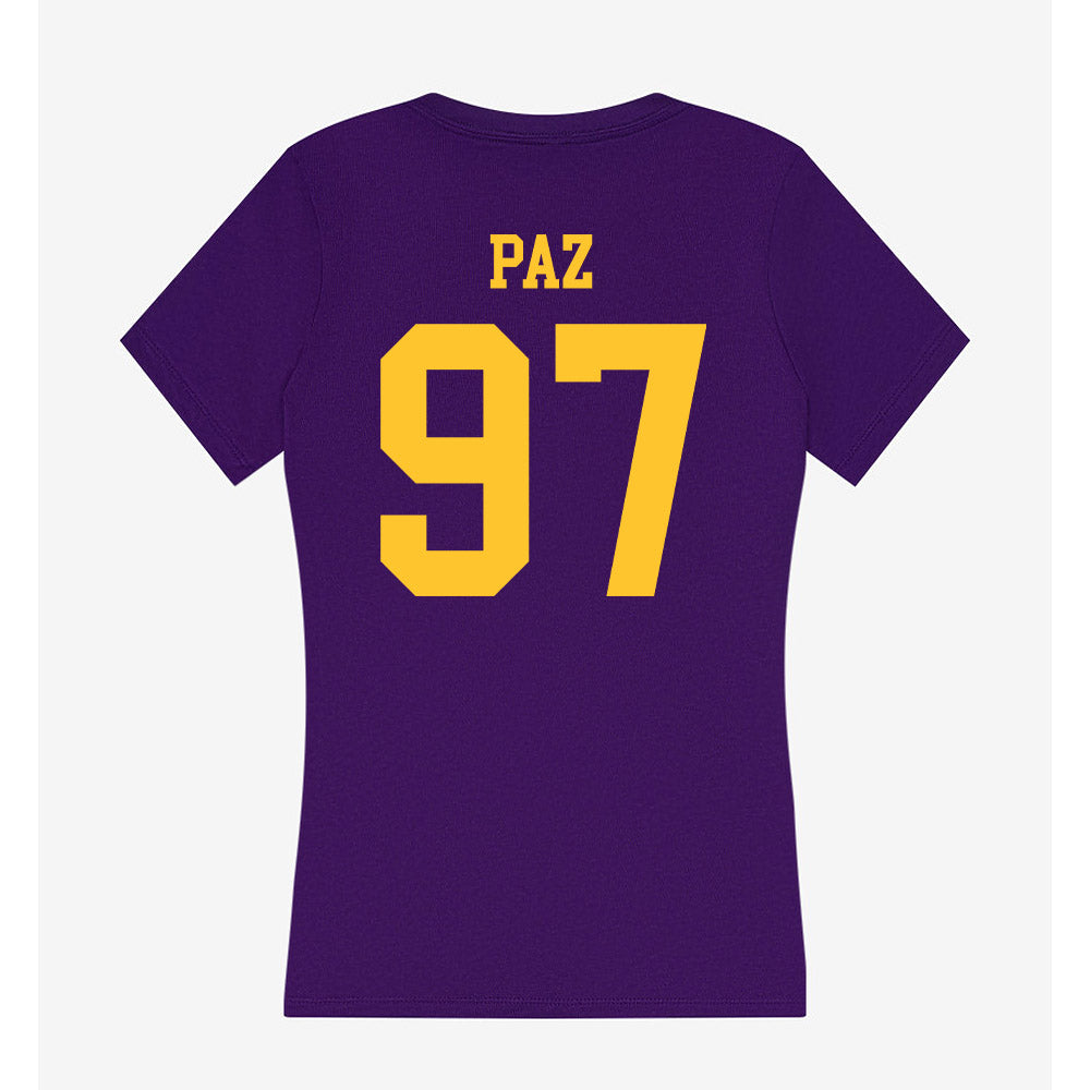 LSU - NCAA Baseball : Marcos Paz - Women's V-Neck T-Shirt-1