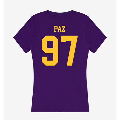 LSU - NCAA Baseball : Marcos Paz - Women's V-Neck T-Shirt-1