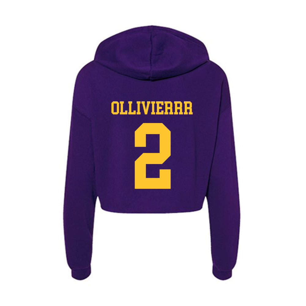 LSU - NCAA Women's Soccer : Jocelyn Ollivierrr - Women's Crop Fleece Hooded Sweatshirt-1