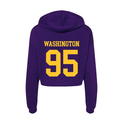 LSU - NCAA Football : Shone Washington - Women's Crop Fleece Hoodie-1