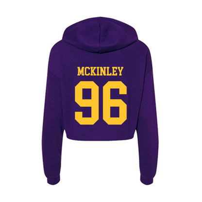 LSU - NCAA Football : Dominick McKinley - Women's Crop Fleece Hoodie-1