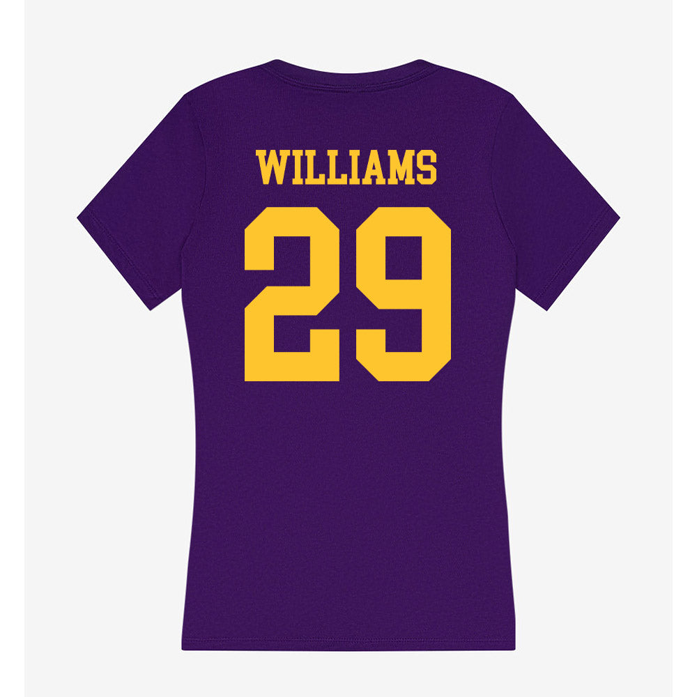 LSU - NCAA Baseball : Cooper Williams - Women's V-Neck T-Shirt-1