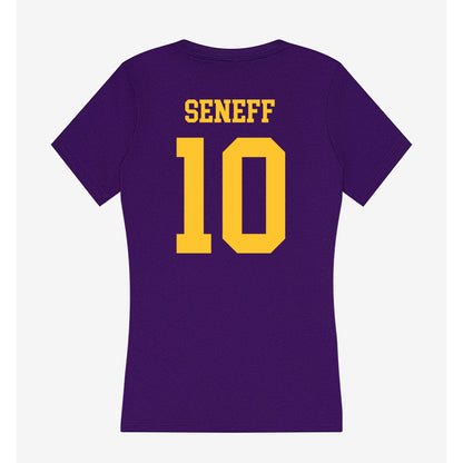 LSU - NCAA Beach Volleyball : Rachel Seneff - Women's V-Neck T-Shirt-1