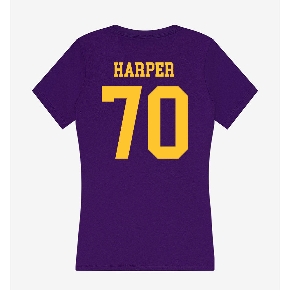LSU - NCAA Football : Devin Harper - Women's V-Neck T-Shirt-1