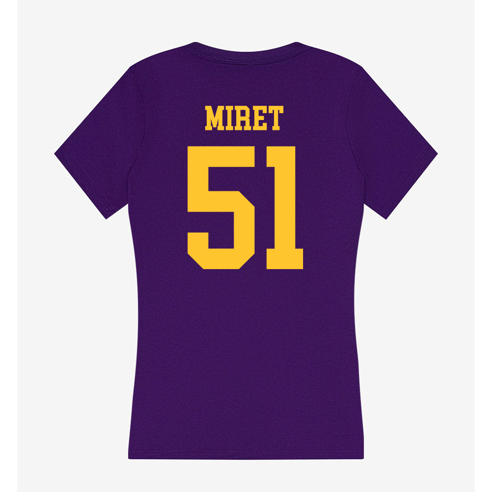 LSU - NCAA Football : Ryan Miret - Women's V-Neck T-Shirt-1