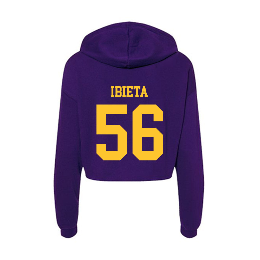 LSU - NCAA Football : Jake Ibieta - Women's Crop Fleece Hooded Sweatshirt-1