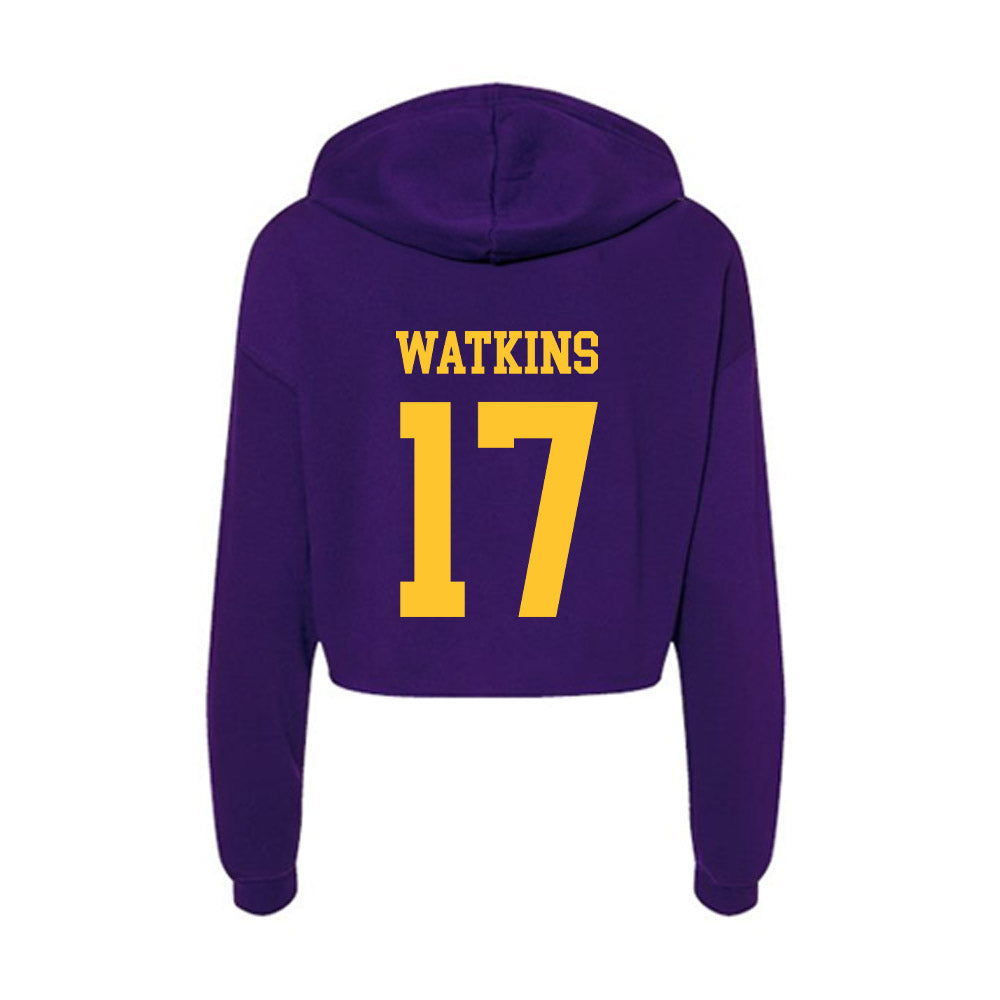 LSU - NCAA Football : Winston Watkins - Women's Crop Fleece Hoodie-1