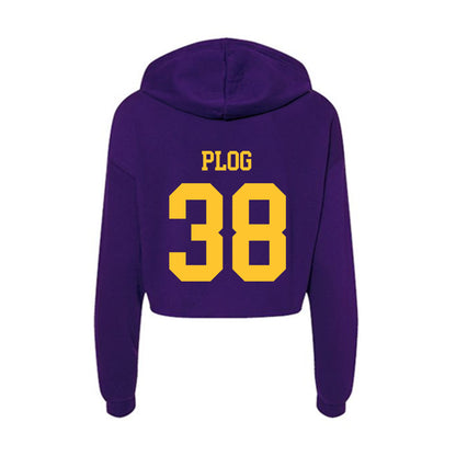 LSU - NCAA Baseball : Ethan Plog - Women's Crop Fleece Hoodie-1