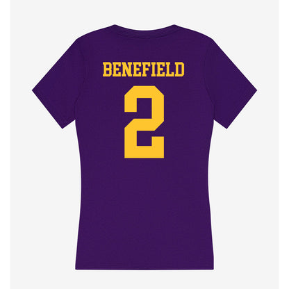 LSU - NCAA Football : Ty Benefield - Women's V-Neck T-Shirt-1